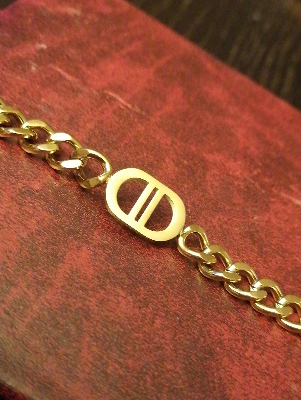 Gold  Plated Link Adjustable Bracelet